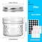 4 oz Mason Jar with Airtight Lids,20 Pack Wide Mouth Small Glass Mason Jars,100ml Mini Glass Canning Jar Kitchen Storage Jars for Jams,Fruits Salad,Baby Foods,Jellies,Spices,Nuts,Handmade Desserts